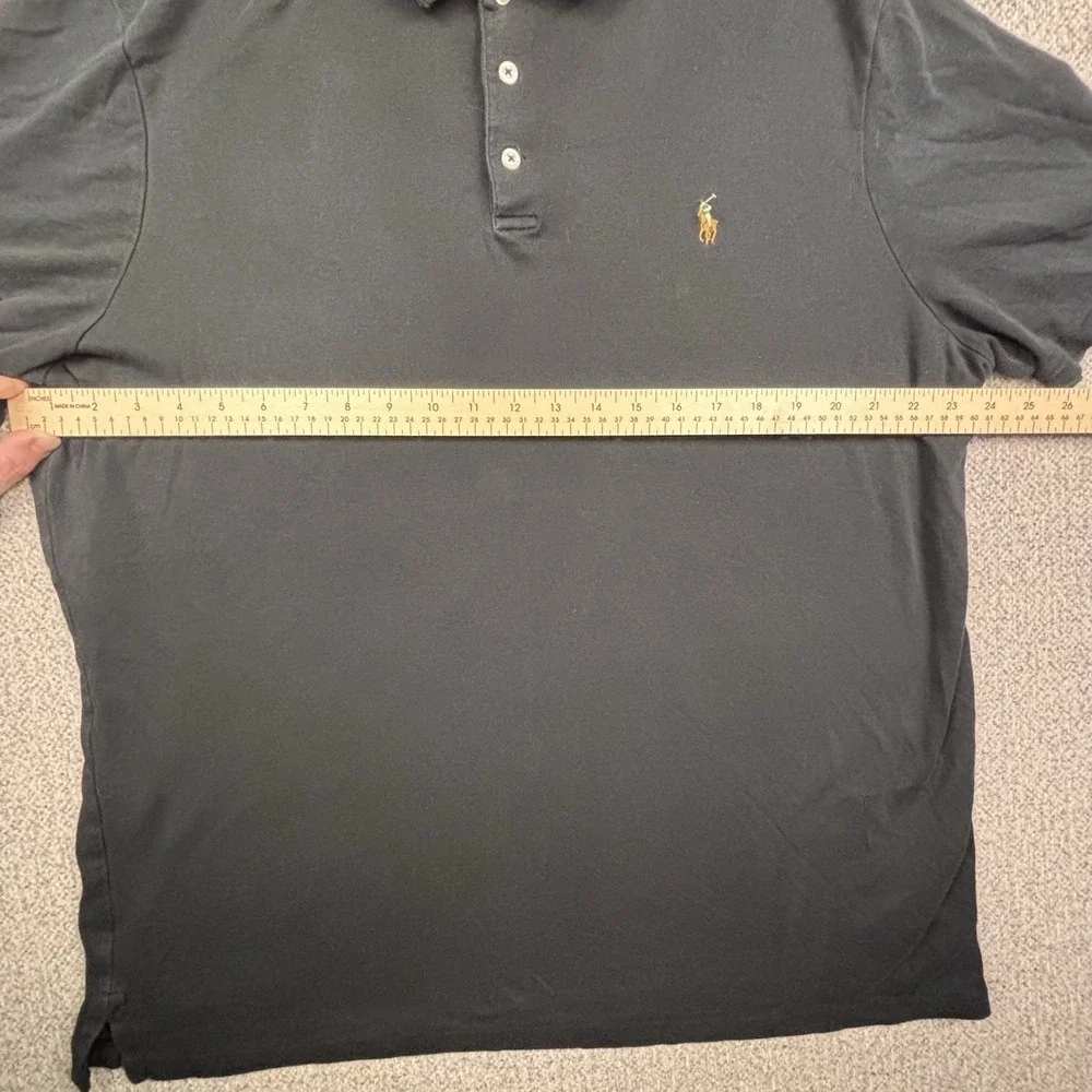 Polo Ralph Lauren Polo Shirt Mens XL Black Classic Fit Multicolor Pony